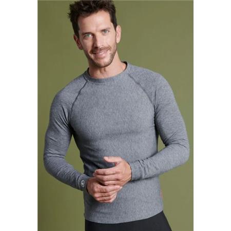 Tee Shirt Manches Longues Homme Damart Comfort Thermolactyl 4 - Gris