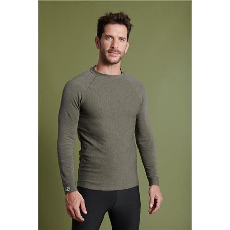 Tee Shirt Manches Longues Homme Damart Comfort Thermolactyl 4 - Kaki