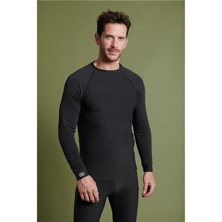 Tee Shirt Manches Longues Homme Damart Comfort Thermolactyl 4 - Noir