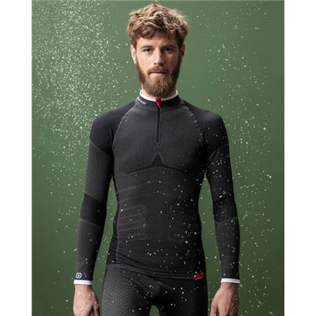 Tee Shirt Manches Longues Homme Damart Energy 4 Thermolactyl Zippe - Anthracite