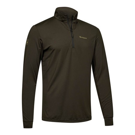 Tee Shirt Manches Longues Homme Deerhunter Game ½-Zip Ls - Wood