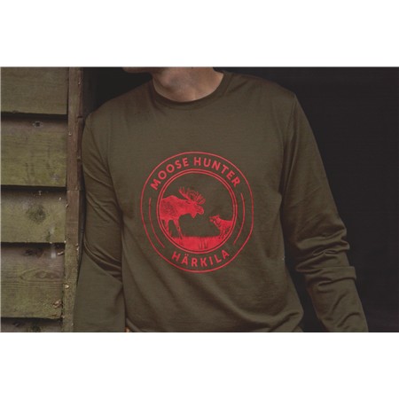 TEE SHIRT MANCHES LONGUES HOMME HARKILA GAME L/S - SHADOW BROWN WILDBOAR