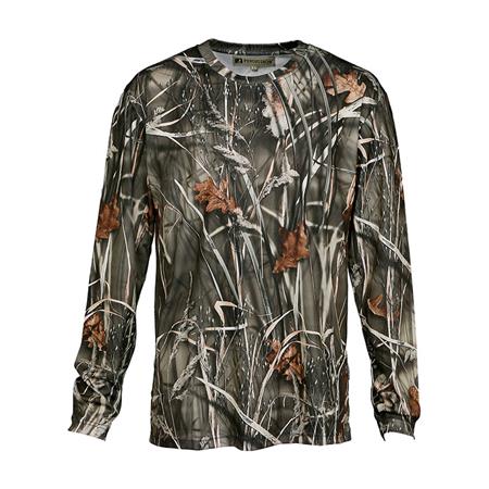 Tee Shirt Manches Longues Homme Percussion Chasse - Camo Wet