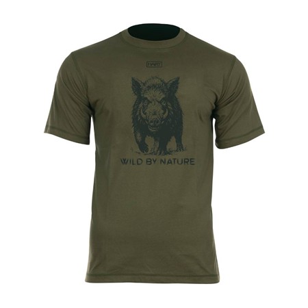 Tee Shirt Mangas Curtas Homem Hart Ground Sanglier - Oliva