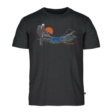 Tee Shirt Maniche Corte Uomo Pinewood Finnveden Recycled Outdoor - Anthracite/Sunset - Pacchetto Di 3