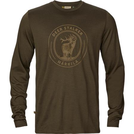 Tee Shirt Met Lange Mouwen Voor Mannen Harkila Game L/S - Willow Green Stag