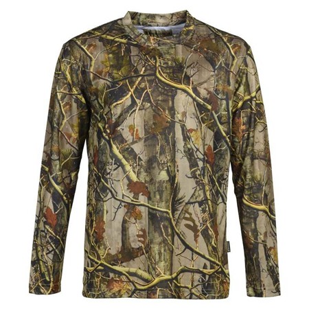 Tricou Cu Mâneci Lungi Pentru Bărbați Percussion - Ghost Camo Forest Evo