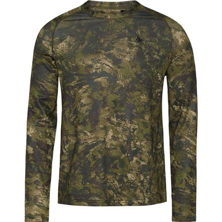 Tricou Cu Mâneci Lungi Pentru Bărbați Seeland Active Camo L/S - Invis Verde