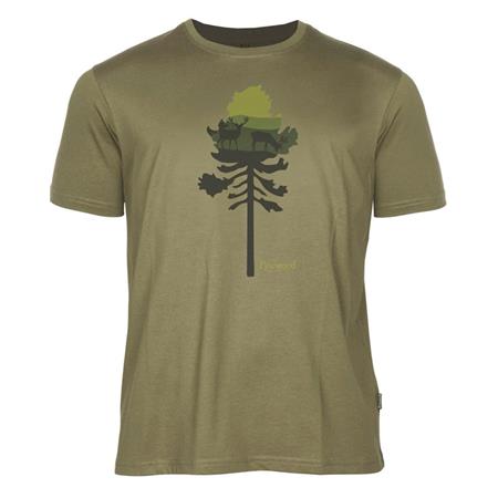 Tricou Cu Mâneci Scurte Pentru Bărbați Pinewood Finnveden Recycled Outdoor - Olive Mel Pine Tree