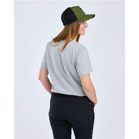 TRICOU CU MÂNECI SCURTE PENTRU FEMEI PINEWOOD FINNVEDEN RECYCLED OUTDOOR - GRI FORESTIER