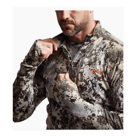 UNDERTØJ TIL MÆND SITKA CORE MERINO 220 HALF-ZIP MAILLOT - OPTIFADE ELEVATED II