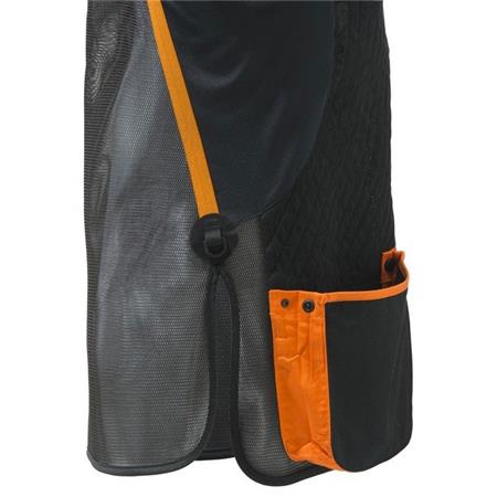 UNISEX CLAY PIGEON VEST BERETTA UNIFORM PRO 20.20 - BLACK/ORANGE