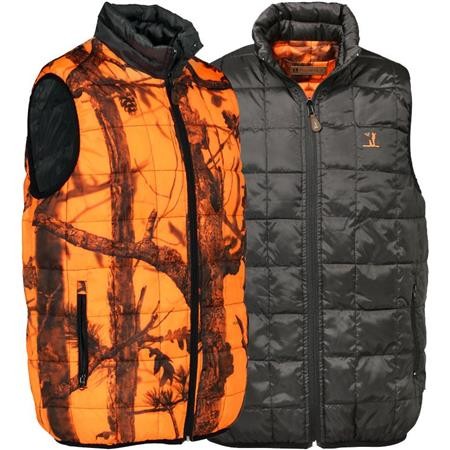 Unisex Sleeveless Jacket Percussion Warm Reversible - Ghost Camo Blaze Black