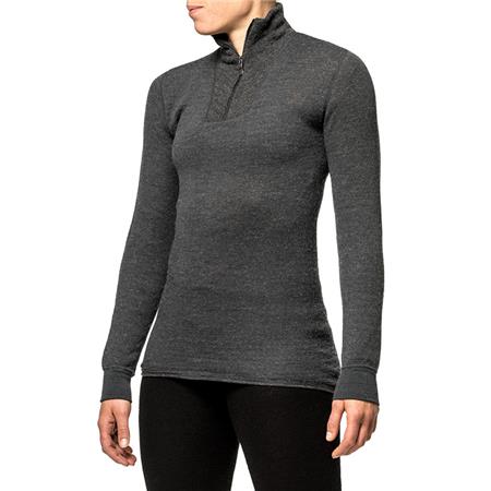 UNISEX SWEATER WOOLPOWER ZIP TURTLENECK 200 - GREY