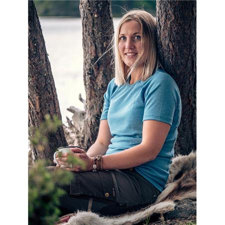 UNISEX-T-SHIRT MIT KURZEN ÄRMELN WOOLPOWER TEE LITE - BLAU