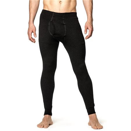 Unisex Undertøj Woolpower Long Johns 400 Med Gylp - Sort