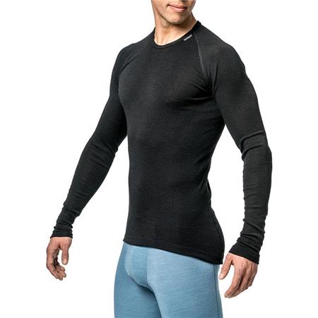 UNISEX UNDERWEAR WOOLPOWER CREWNECK LITE - BLACK