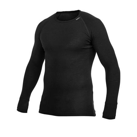 UNISEX UNDERWEAR WOOLPOWER CREWNECK LITE - BLACK