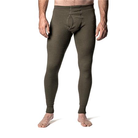 UNISEX UNDERWEAR WOOLPOWER LONG JOHNS 200 WITH FLY - GREEN
