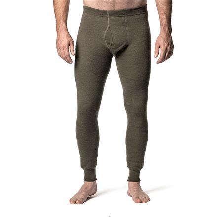 UNISEX UNDERWEAR WOOLPOWER LONG JOHNS 400 WITH FLY - GREEN