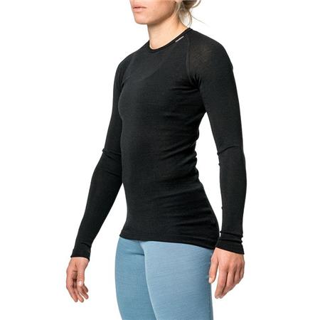 UNISEX-UNTERWÄSCHE WOOLPOWER CREWNECK LITE - SCHWARZ