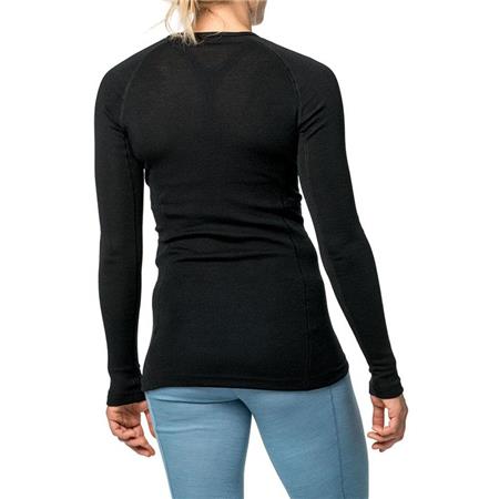 UNISEX-UNTERWÄSCHE WOOLPOWER CREWNECK LITE - SCHWARZ