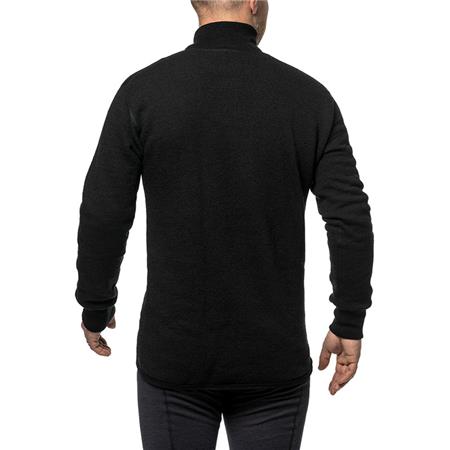UNISEXTRØJE WOOLPOWER ZIP TURTLENECK 400 - SORT