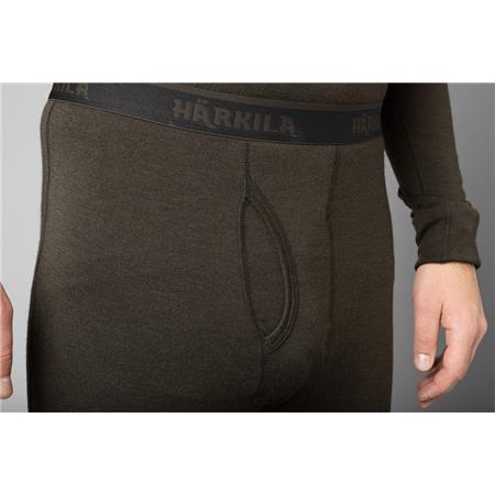 UNTER MÄNNERKLEIDUNG HARKILA LANGE UNTERHOSE BASE-LAYER ALL-SEASON - BRAUN