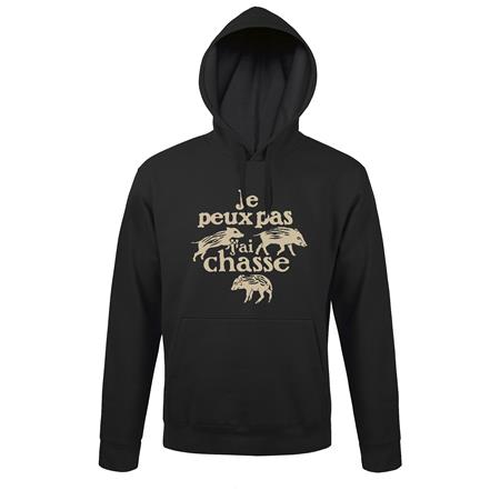 Untergeordnetes Sweatshirt Bartavel Jagdmotiv T1177 - Schwarz