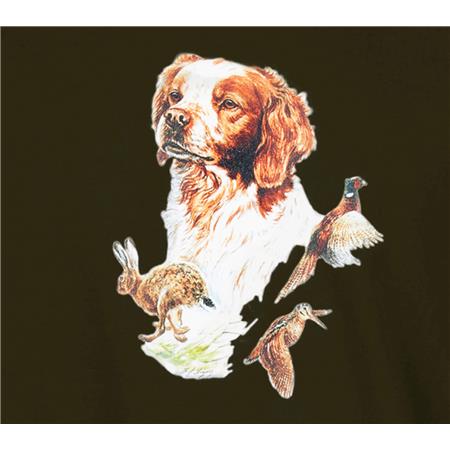 UNTERGEORDNETES SWEATSHIRT BARTAVEL THEMA JAGD SPANIEL/HASE - SCHWARZ