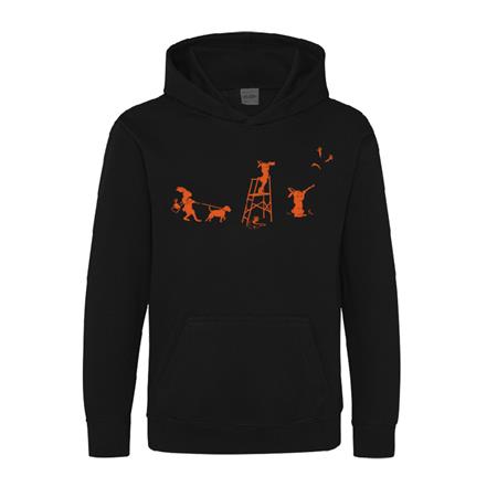 Untergeordnetes Sweatshirt Bartavel Thema Jagd T1168 - Schwarz