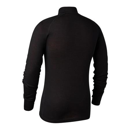 UNTERWÄSCHE FÜR HERREN DEERHUNTER MAILLOT DE CORPS DEMI-ZIPPÉ QUINN MERINO - BLACK OAK