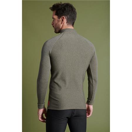 UNTERWÄSCHE HERREN DAMART TEE SHIRT THERMOLACTYL COMFORT 5 ZIP - KHAKI