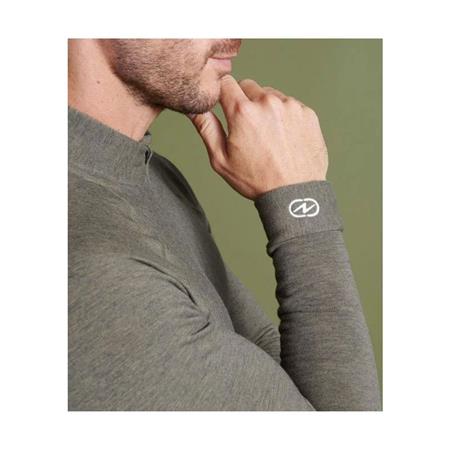 UNTERWÄSCHE HERREN DAMART TEE SHIRT THERMOLACTYL COMFORT 5 ZIP - KHAKI