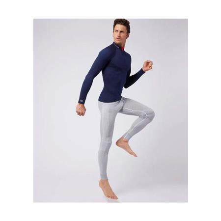 UNTERWÄSCHE HERREN DAMART TEE SHIRT THERMOLACTYL ENERGY 3 COL ZIP - BLAU