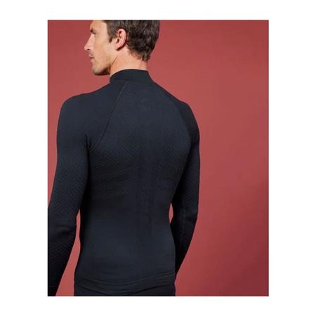 UNTERWÄSCHE HERREN DAMART THERMOLACTYL ENERGY 3 COL ZIP - SCHWARZ