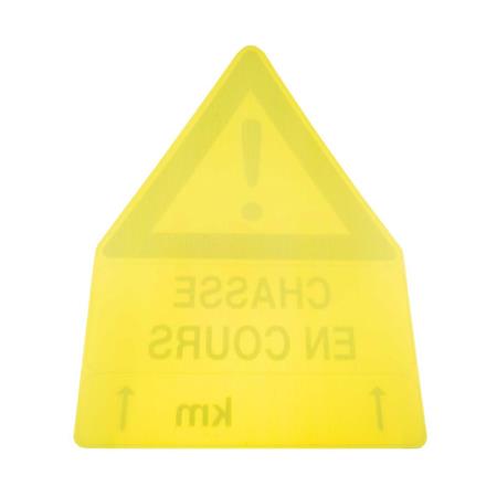 VERKEERSBORD JANUEL DRIEHOEKIG JACHT AAN DE GANG