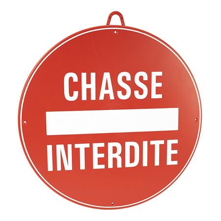 Verkeersbord Januel Plastique Jacht Verboden