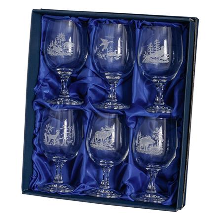 VERRES EN CRISTAL EN COFFRET CADEAU - FRITZMANN FRITZMANN IN GESCHENKDOOS - PARTIJ VAN 6