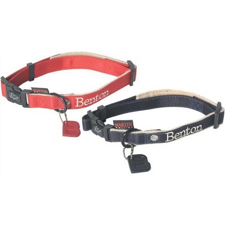 Verstelbare Honden Halsband Martin Sellier Benton Rood & Blauw