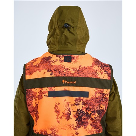 VEST MENS PINEWOOD FURUDAL HUNT PRO 2.0 CAMOU - STRATA BLAZE/MOSS GREEN