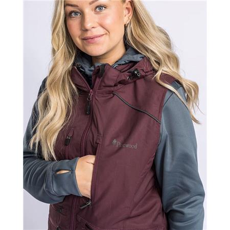 VESTĂ FĂRĂ MÂNECI PENTRU FEMEI PINEWOOD DOG SPORTS WINDBLOCKER W - BORDEAUX