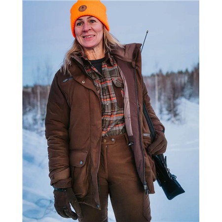 VESTE FEMME PINEWOOD SMÅLAND FOREST PADDED - SUEDE BROWN