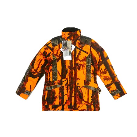 Veste Homme Percussion Chasse Brocard - Camo Orange/Noir - S