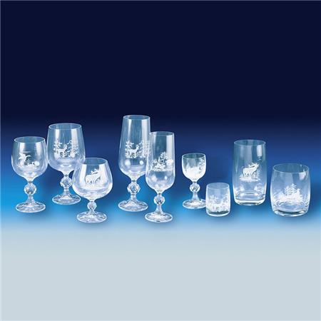 VITRIFIED CRYSTAL GLASSES FRITZMANN SUPERIOR QUALITY CLAUDIA SERIES - PACK OF 6