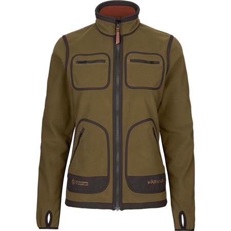 Vrouwelijke Polaire Harkila Kamko Fleece - Dark Olive/Arabian Spice
