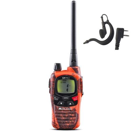 Walkietalkie Midland G9 Pro Export Boosté + Oortje