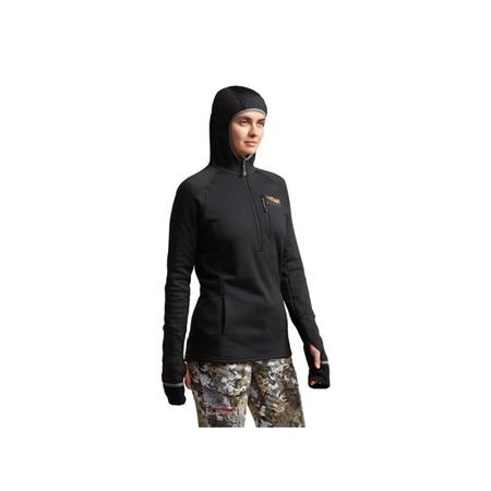 WOMEN'S FLEECE SITKA FANATIC HOODY - BLACK