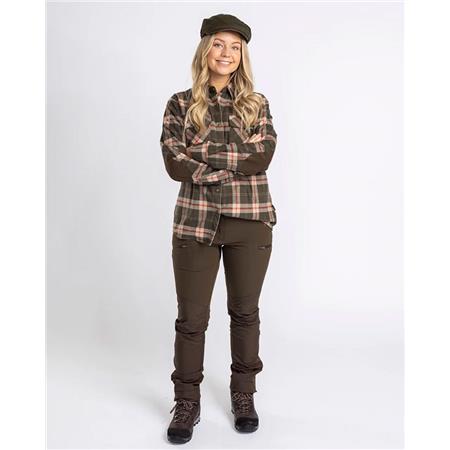 WOMEN'S LONG-SLEEVE SHIRT PINEWOOD DOUGLAS W - GREEN/RED