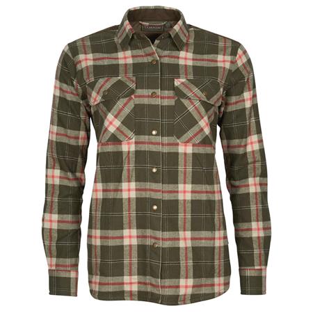 Women's Long-Sleeve Shirt Pinewood Douglas W - Green/Red